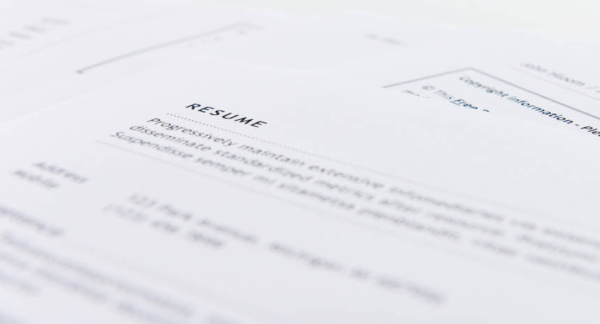 Resume cover letter