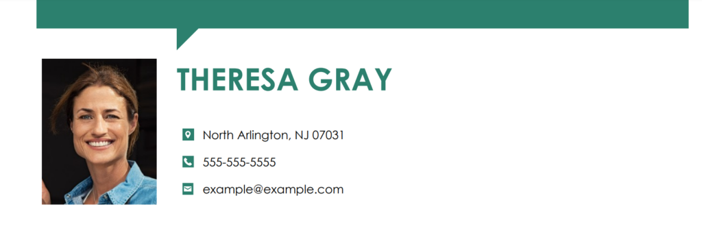 Resume header