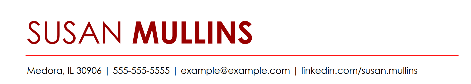header section of a cover letter contemporary 5