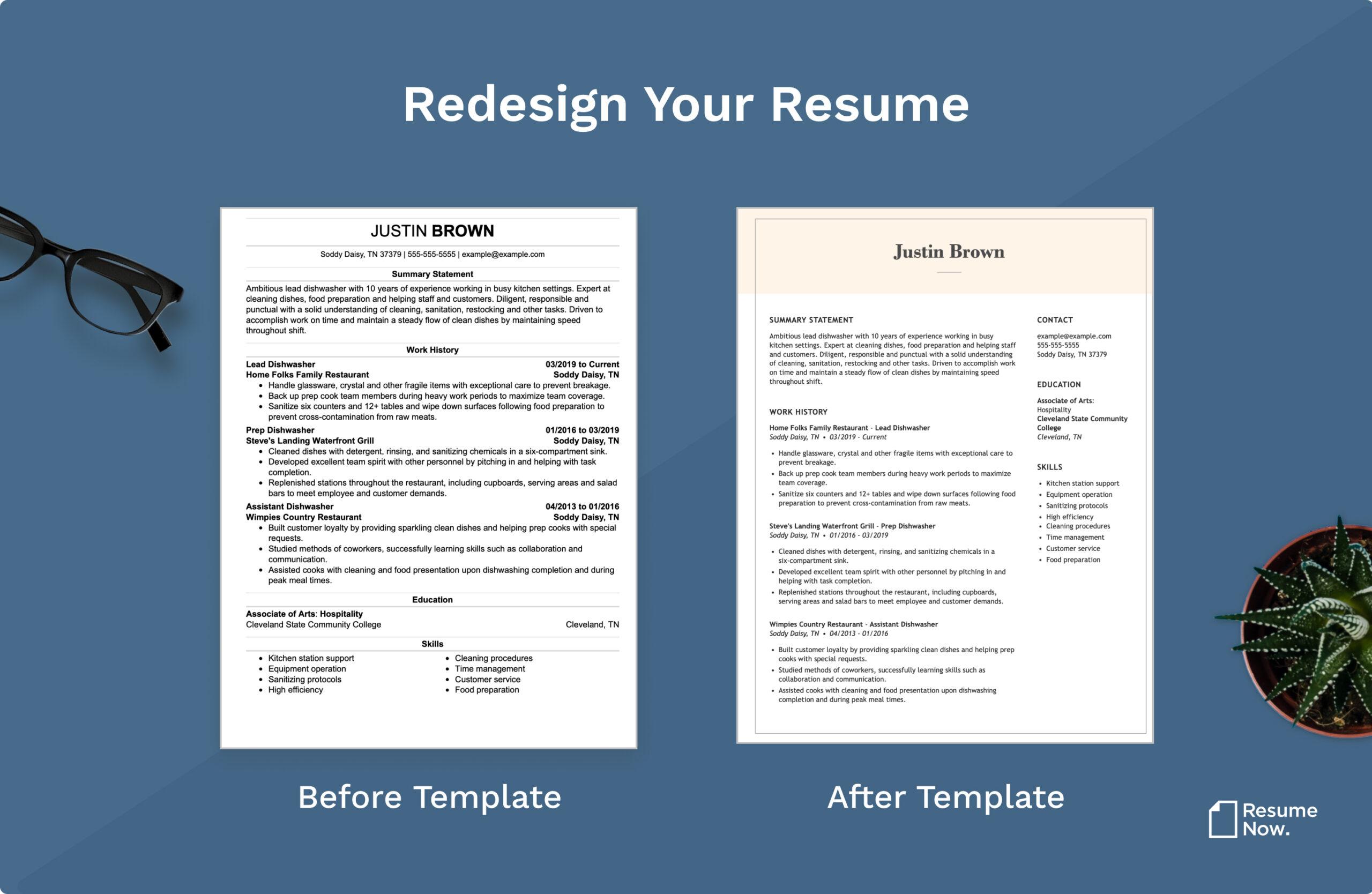 simple resume contrast image