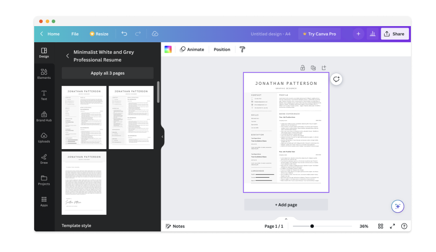 canva-resume-builder-app