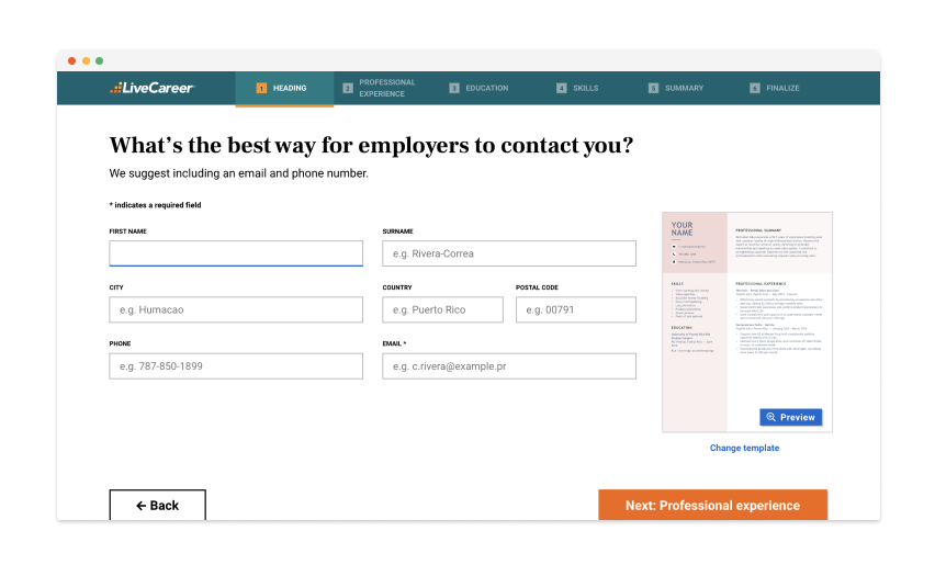livecareer-resume-builder