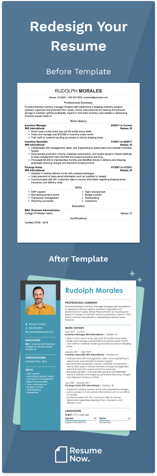 Redesign your resume mob