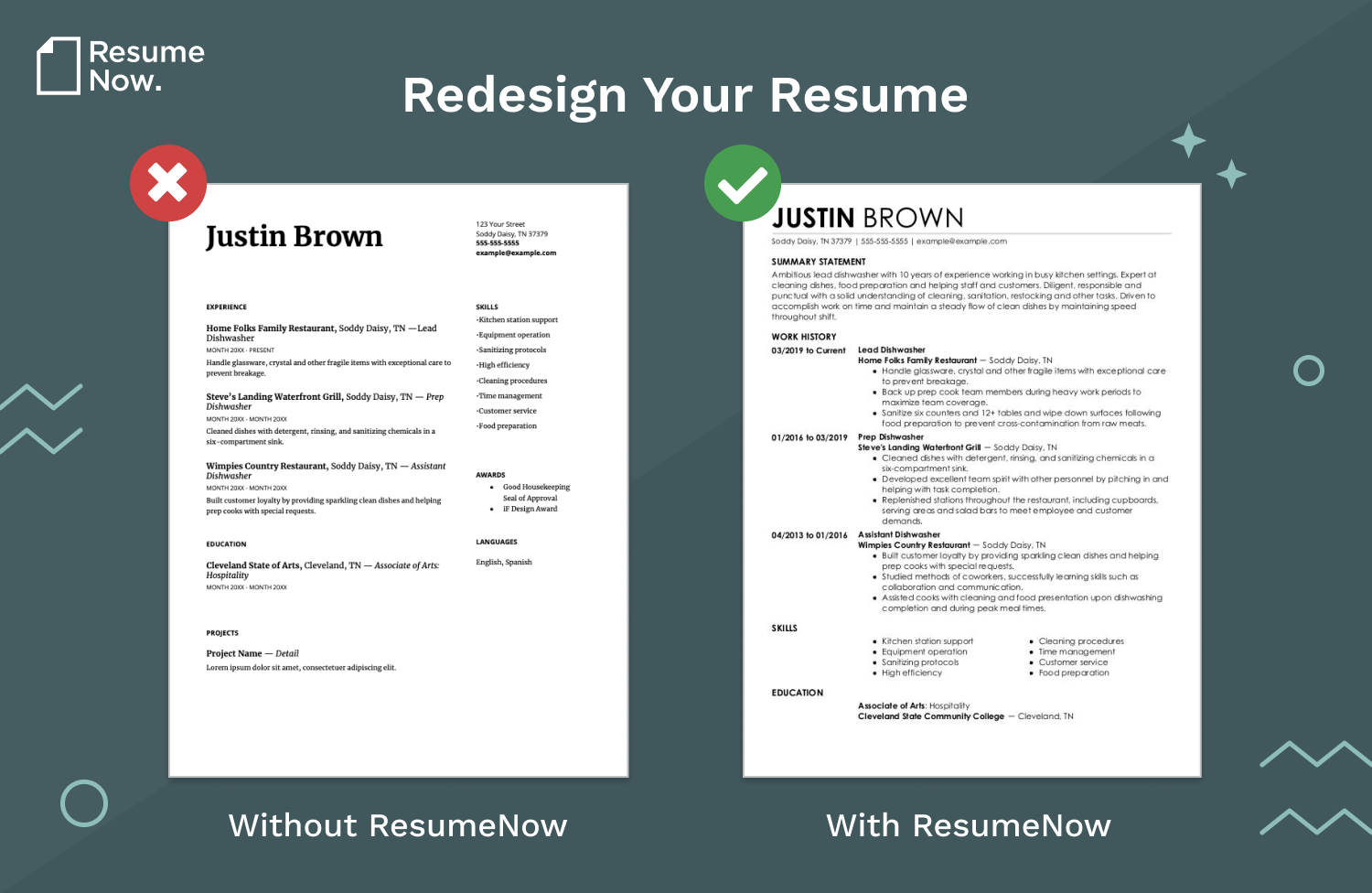 Simple resume contrast image