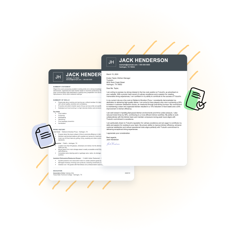 Matching cover letter with resume
