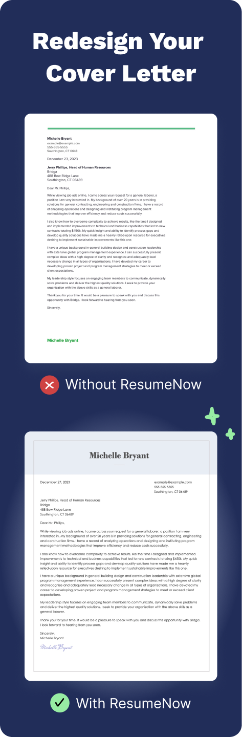 Cover letter contrast image mob