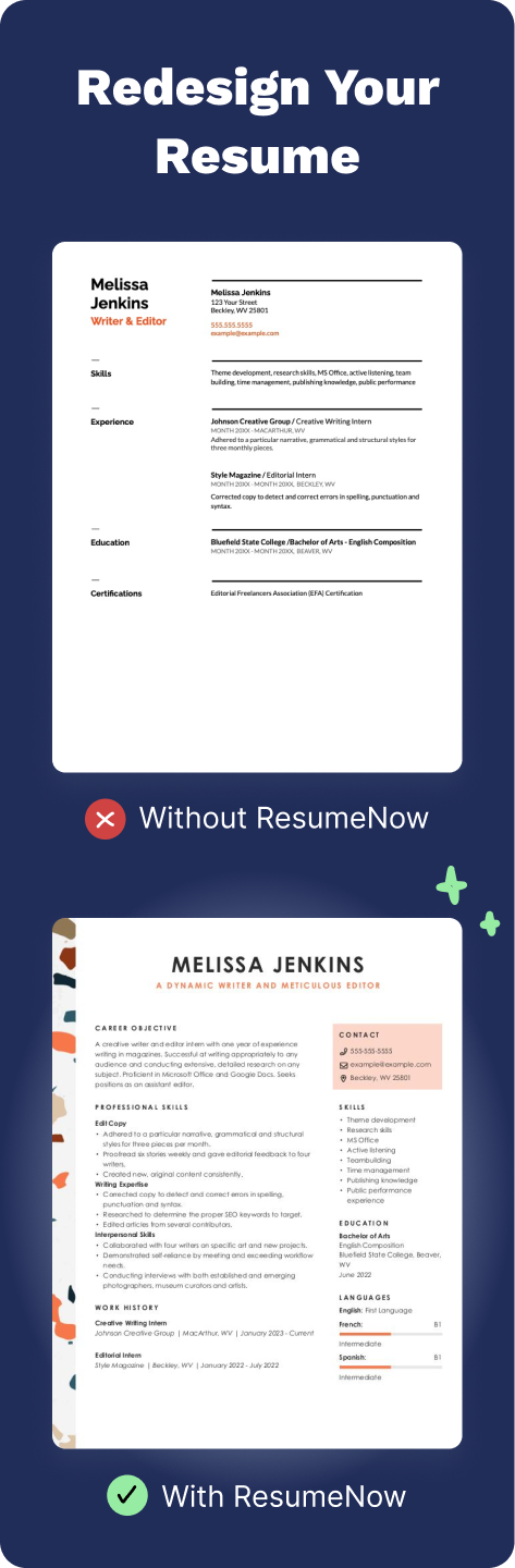 Creative resume contrast image mob
