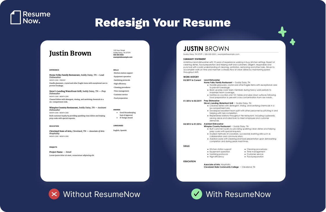 Simple resume contrast image