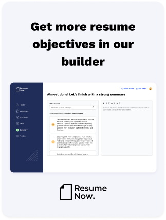 Get more resume objectives in builder m