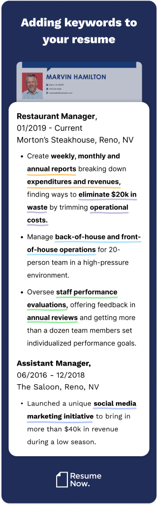 Adding Keywords To Your Resume Mobile