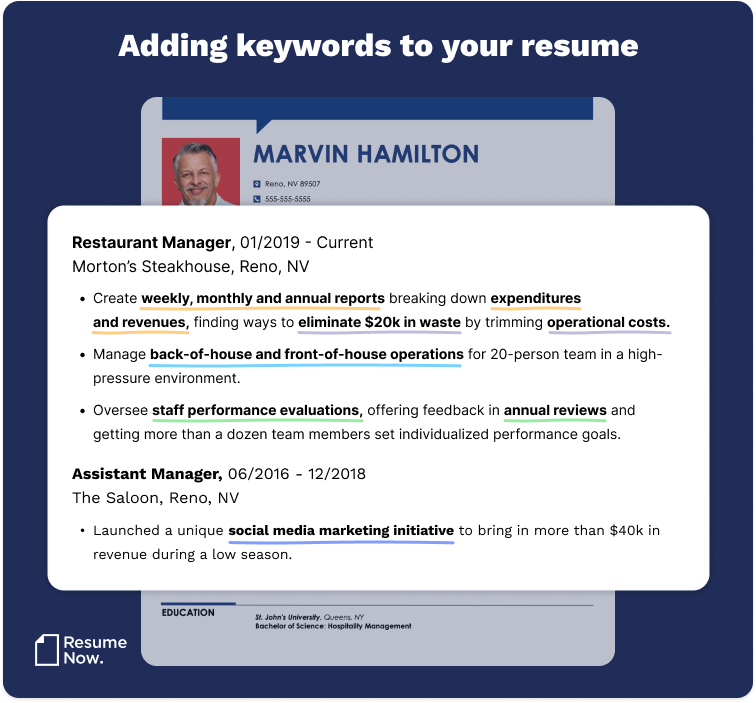 Adding Keywords To Your Resume