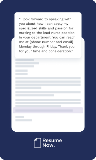 Cover Letter Closing Mobile