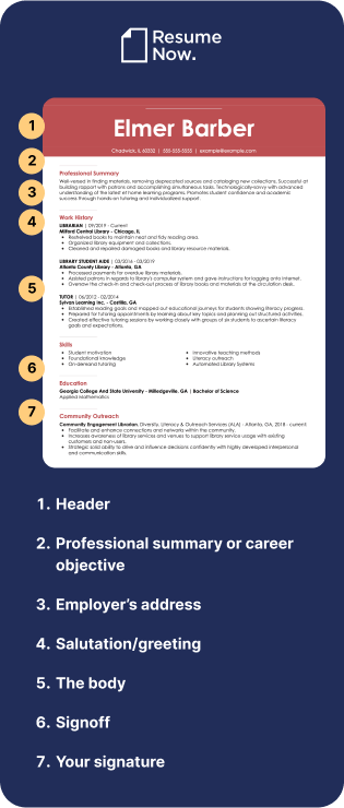 Resume format examples mob