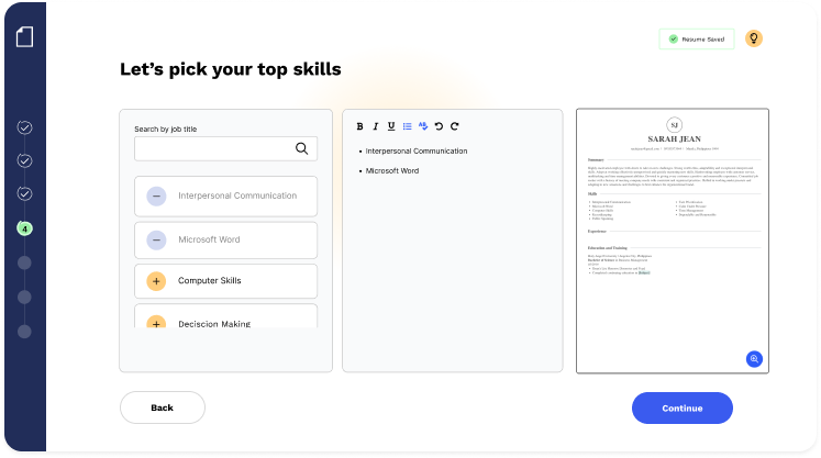 pick your top skill