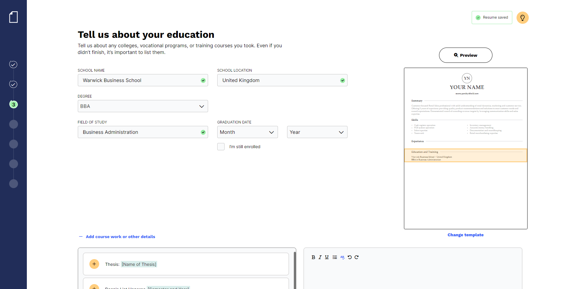 Education Info