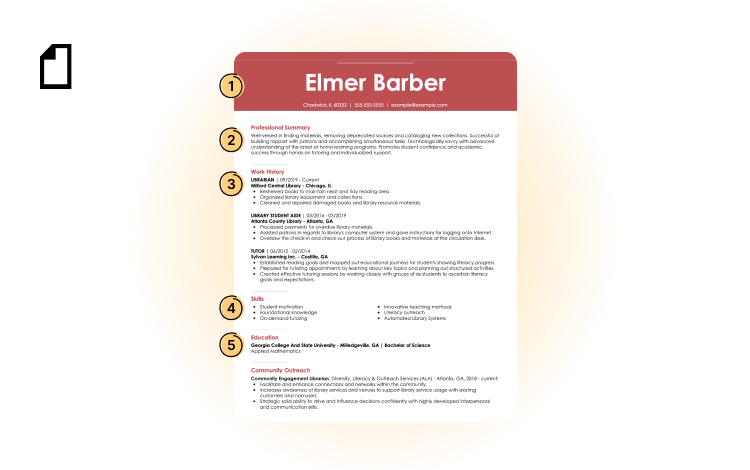 Structure of a resume