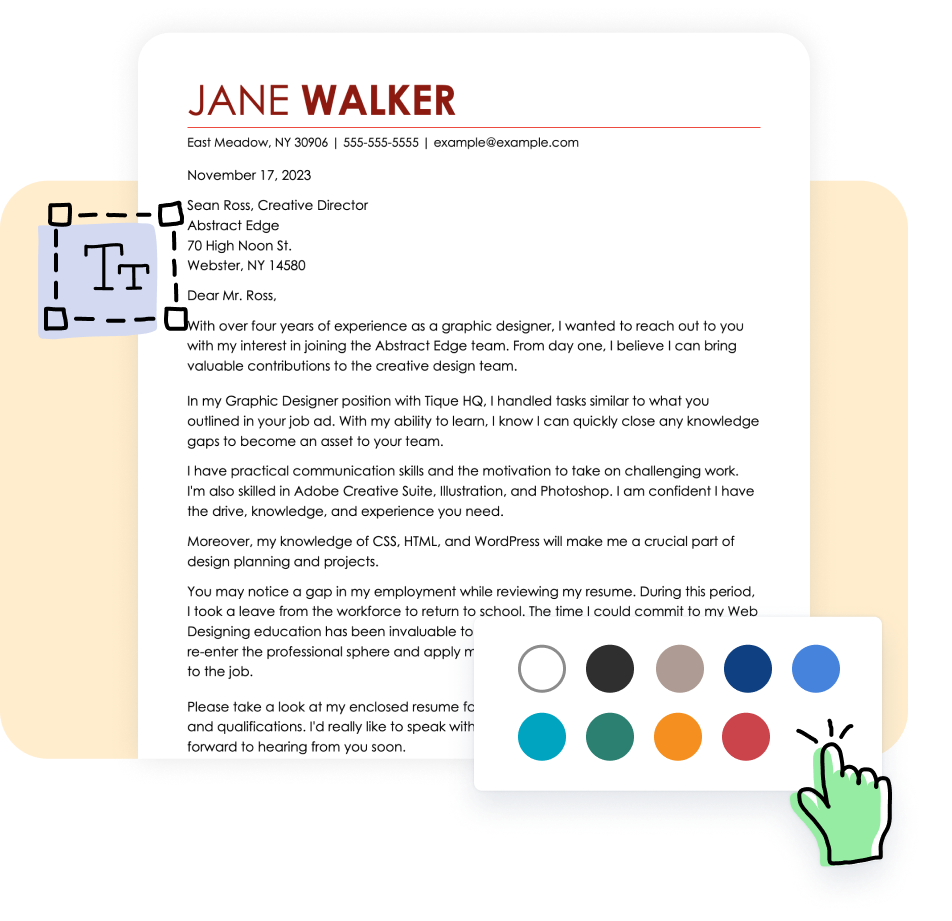 AI Cover Letter Generator Hero Resume