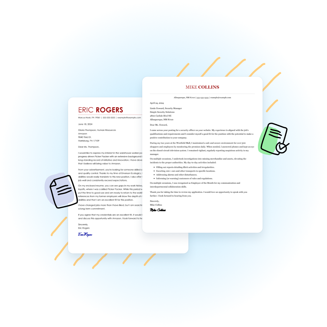 Matching cover letter Matching cover letter