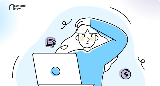 Illustration of a worker feeling lost and unable to leave her job.