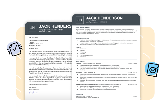 Easily create a matching resume