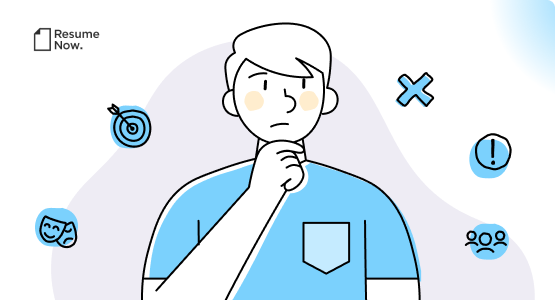 Graphic depicting a worker considering ethics in the workplace.