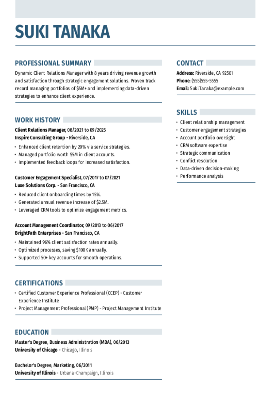 Client Relations Manager Resume: Examples & Templates Client Relations Manager Resume: Examples & Templates