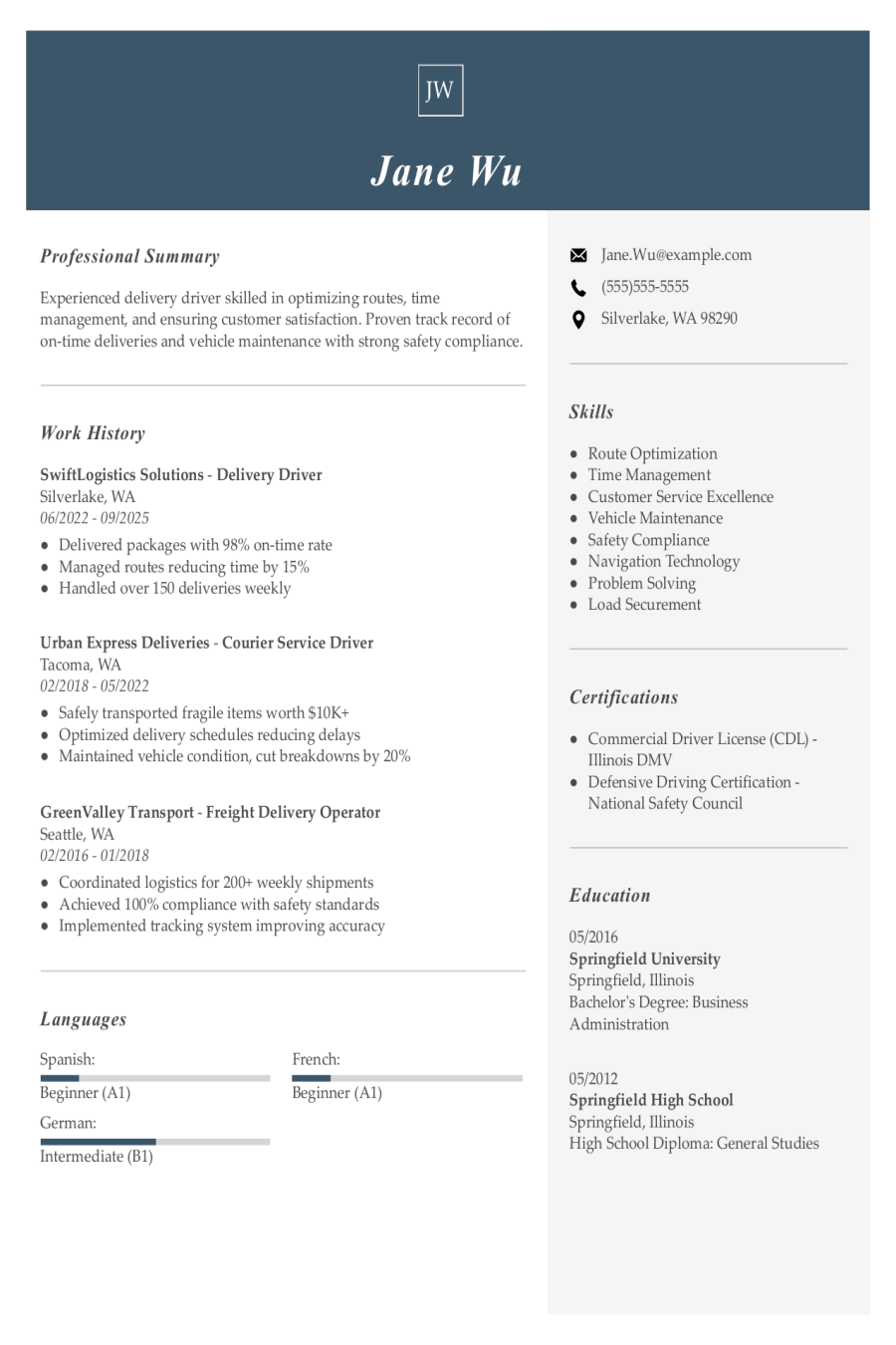 Delivery Driver Resume: Examples & Templates Delivery Driver Resume: Examples & Templates