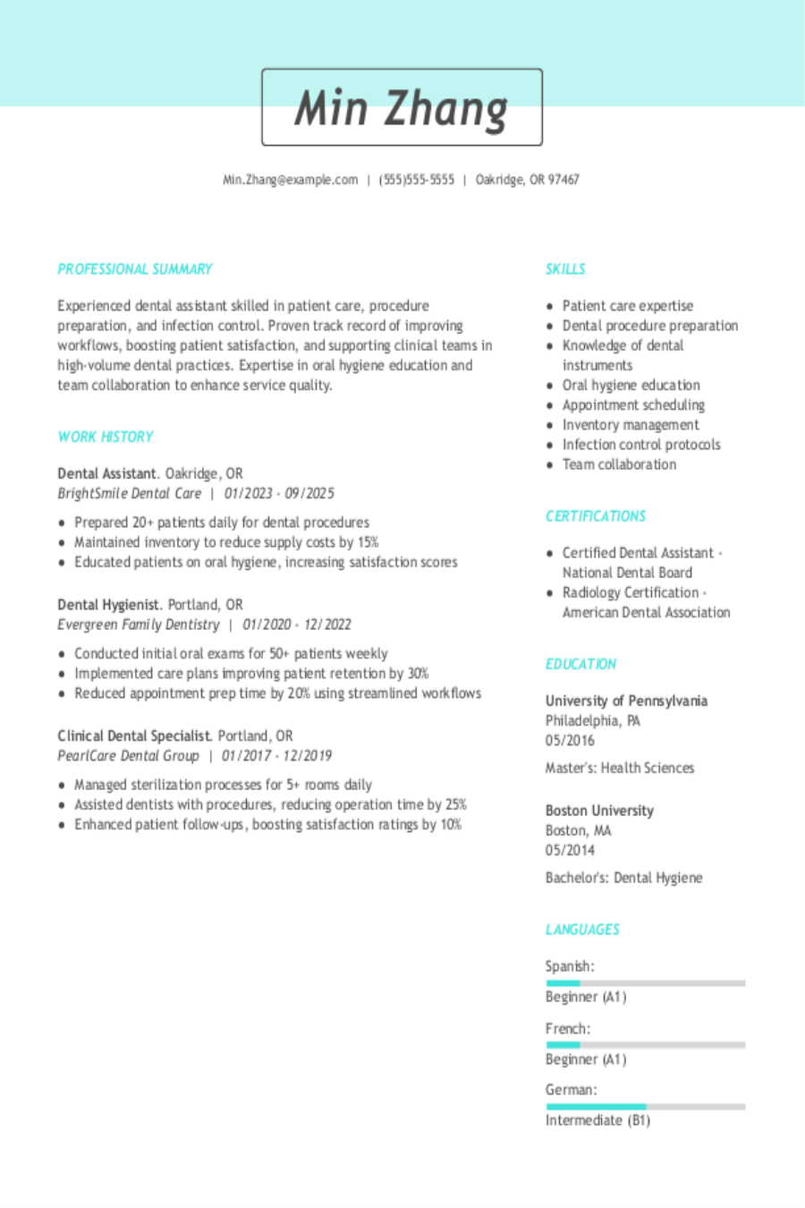 Dental Assistant Resume: Examples & Templates Dental Assistant Resume: Examples & Templates