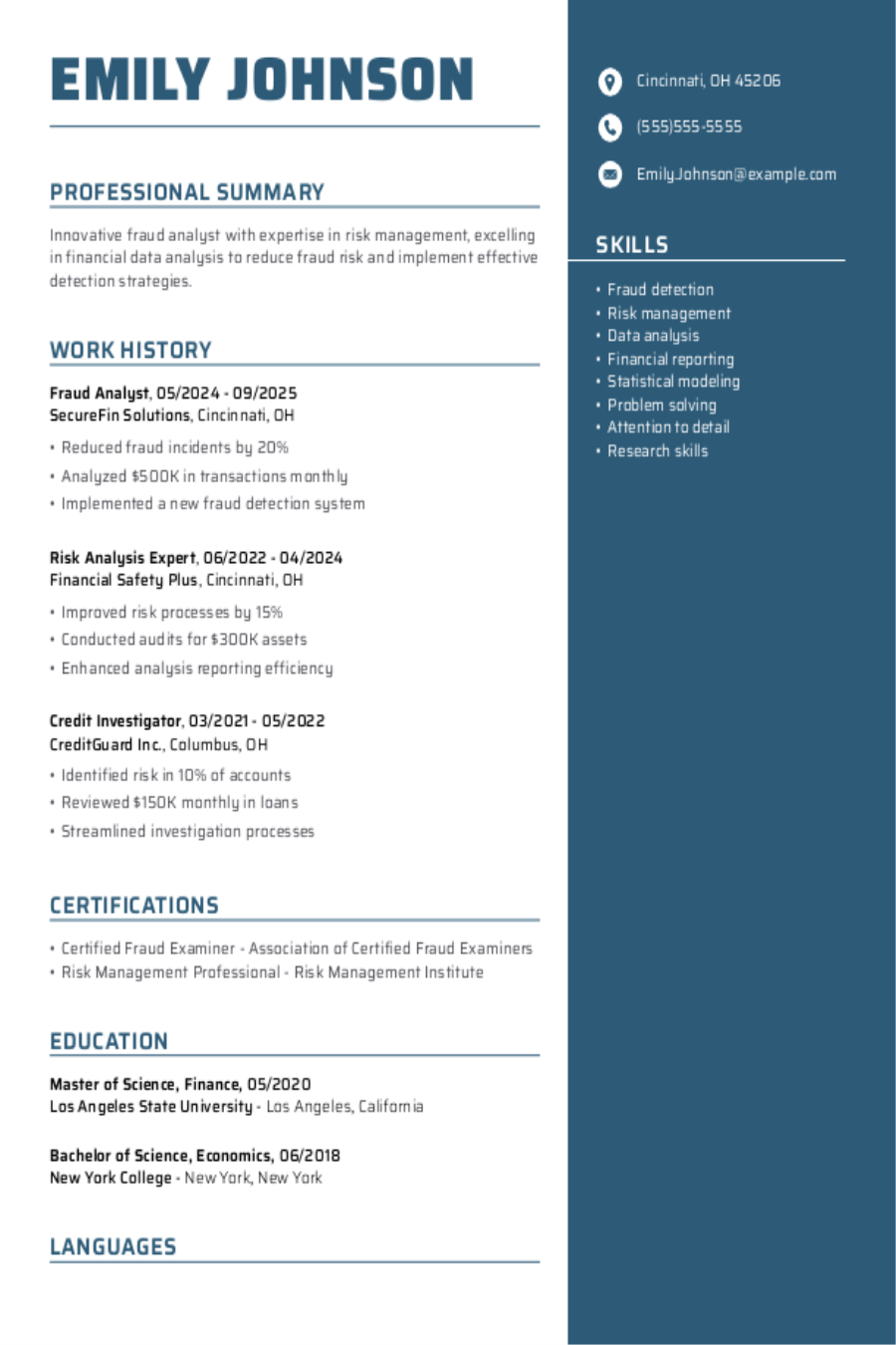 Fraud Analyst Resume: Examples & Templates Fraud Analyst Resume: Examples & Templates