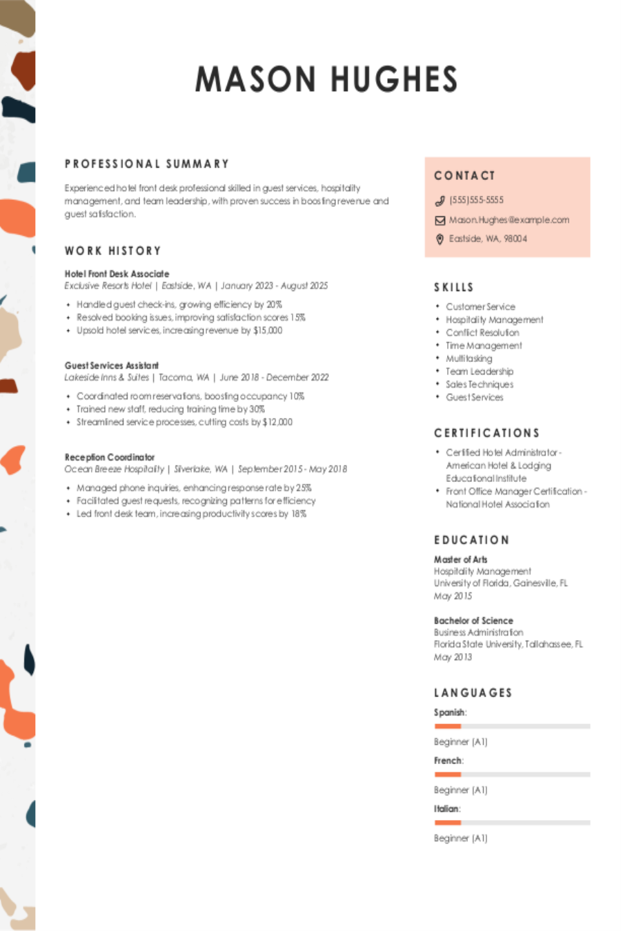 Hotel Front Desk Resume: Examples & Templates Hotel Front Desk Resume: Examples & Templates