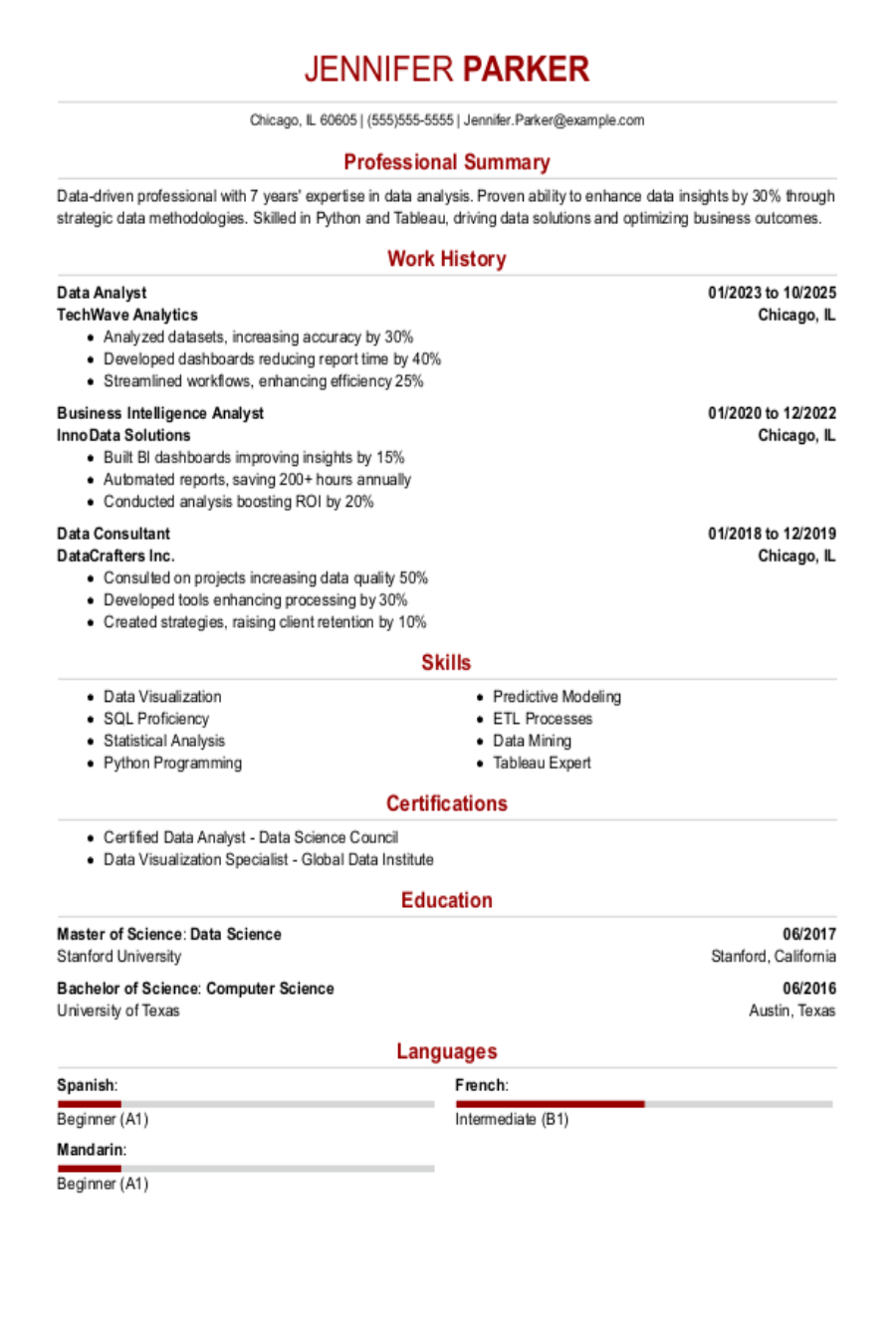 Data Analyst Resume: Examples, Templates & Tips Data Analyst Resume: Examples, Templates & Tips