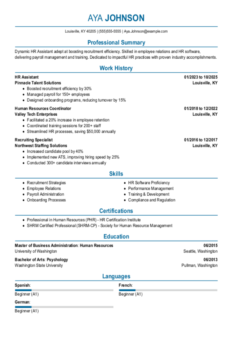 HR Assistant Resume: Examples, Templates and Tips for 2025