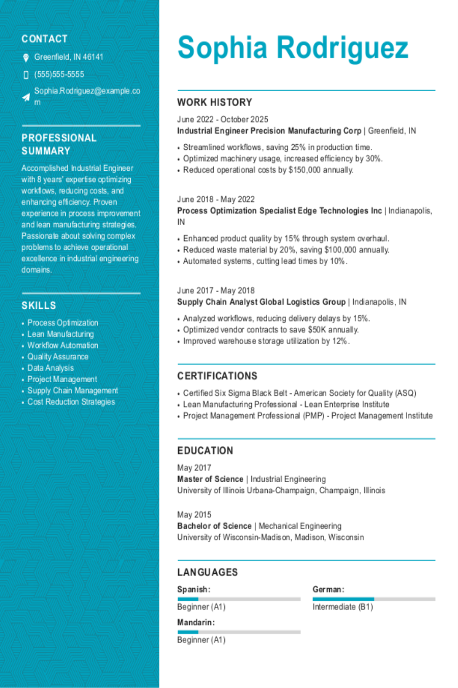Industrial Engineer Resume: Examples, Templates and Tips