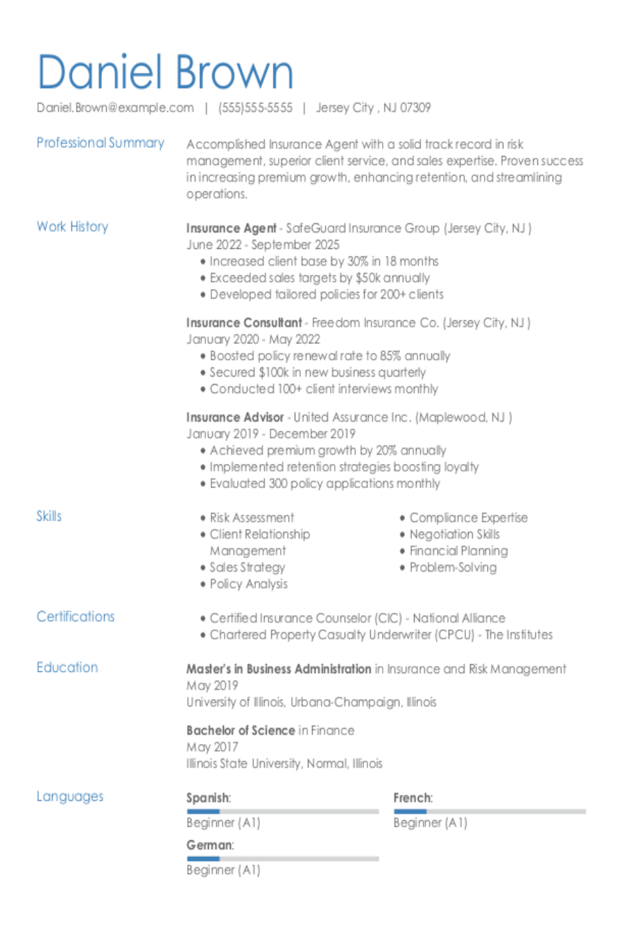 Insurance Agent Resume: Examples, Templates and Tips Insurance Agent Resume: Examples, Templates and Tips