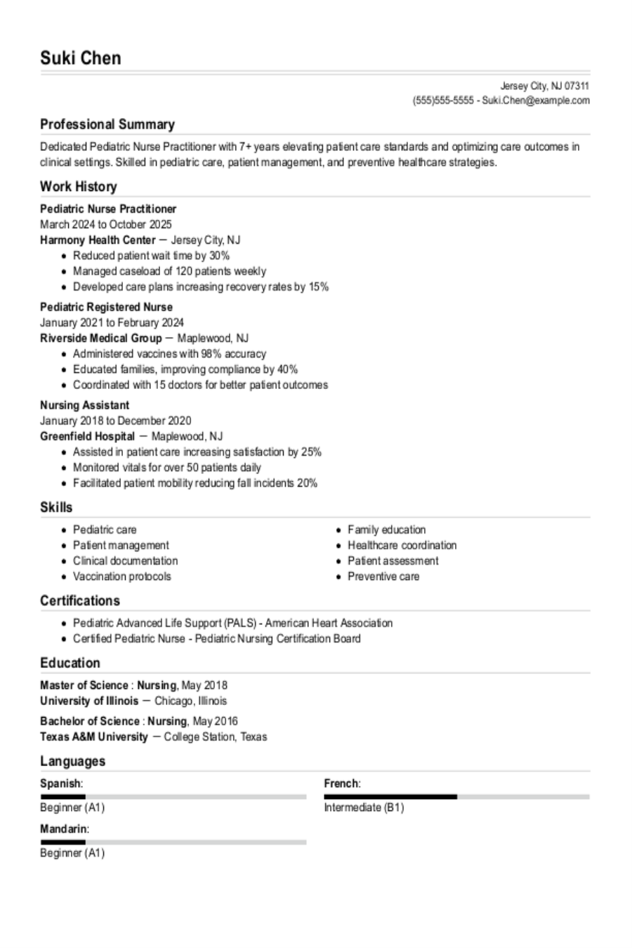 Nurse Practitioner Resume Examples - Templates, Skills & Writing Tips for 2025 Nurse Practitioner Resume Examples - Templates, Skills & Writing Tips for 2025
