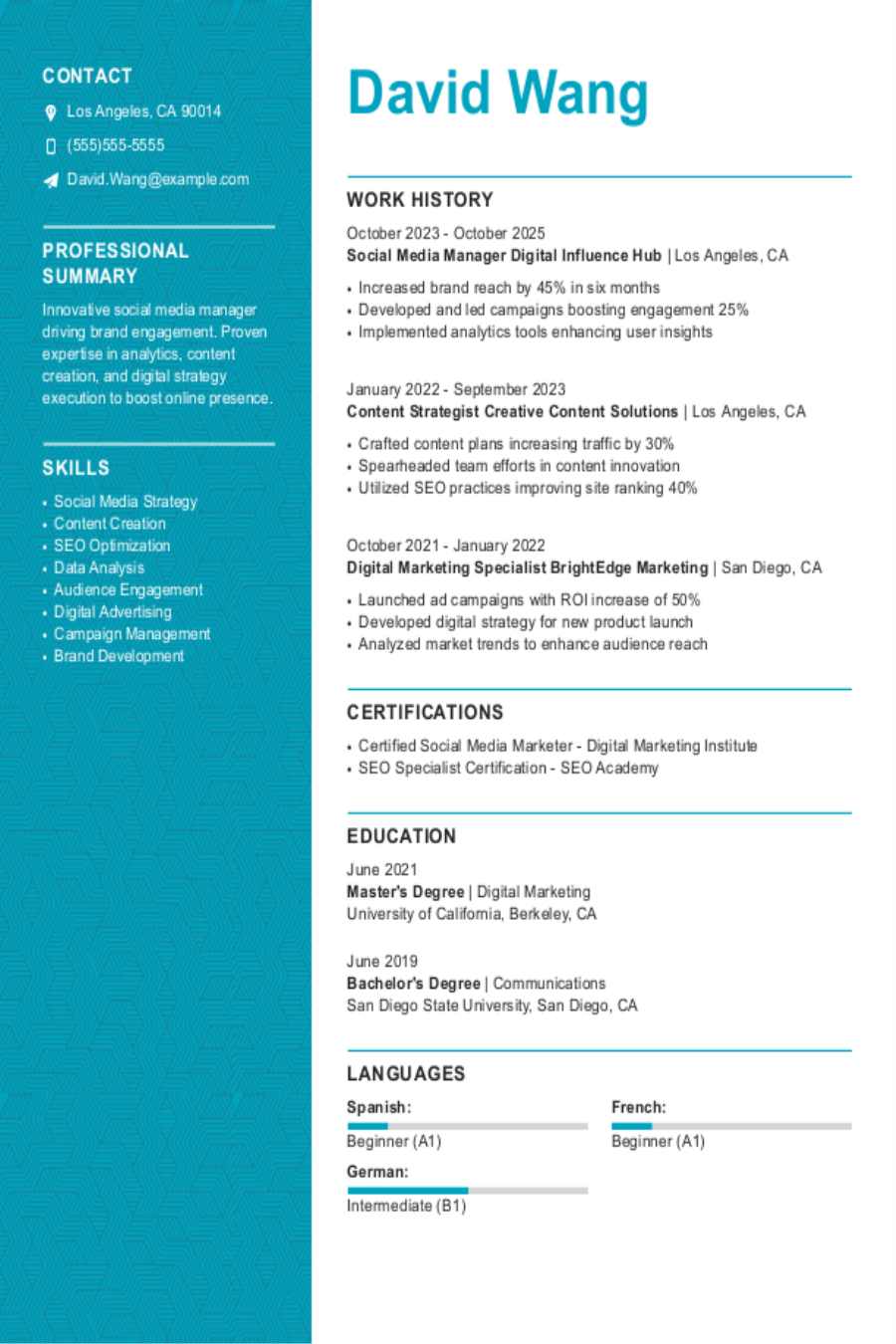 Social Media Manager Resume: Examples, Templates & Tips Social Media Manager Resume: Examples, Templates & Tips