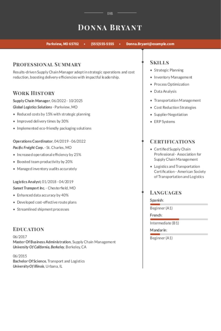 Supply Chain Manager Resume: Examples, Templates and Tips