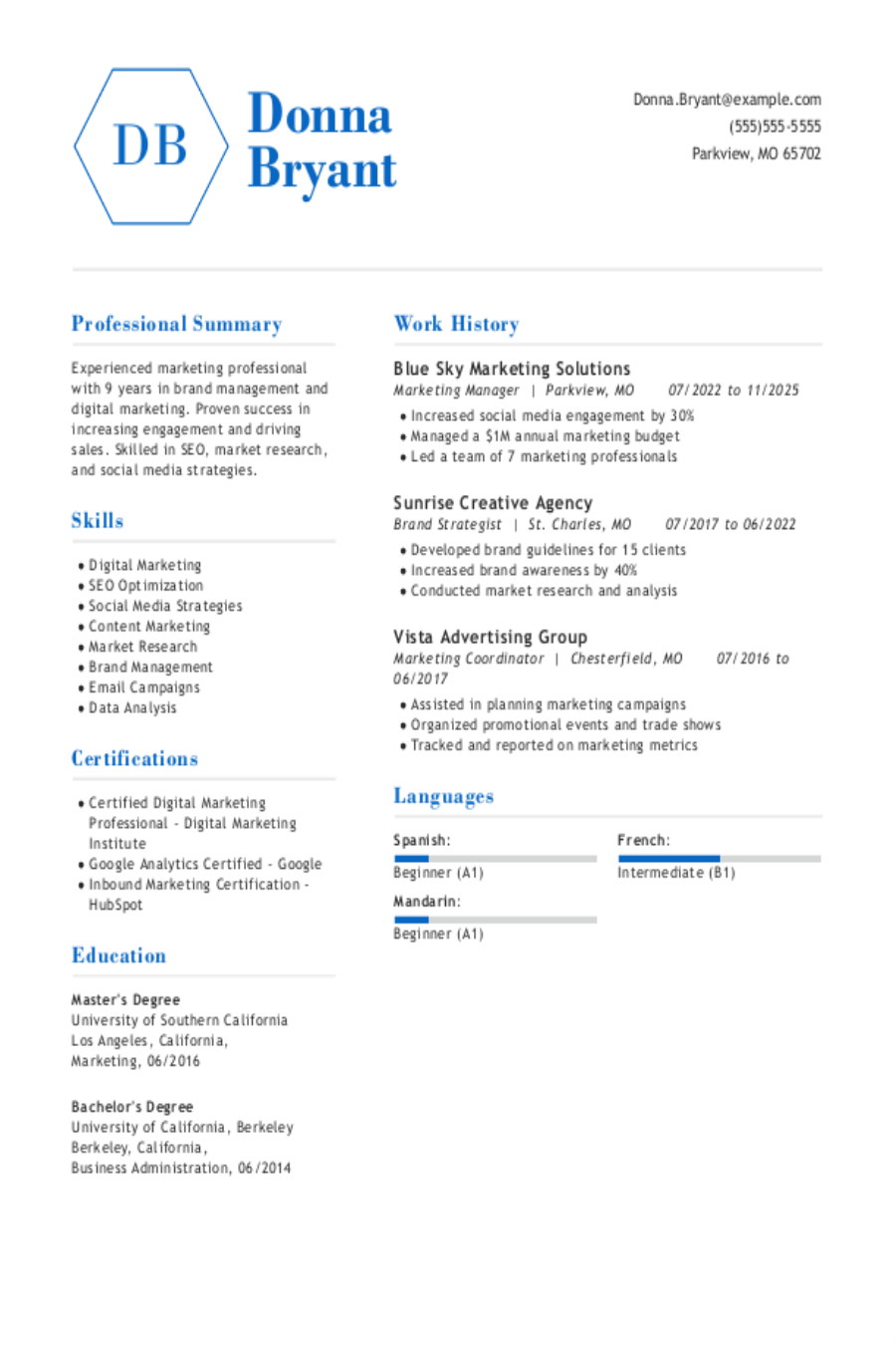 Marketing Resume: Examples, Templates & Tips