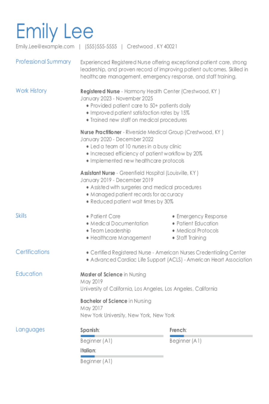 Nursing Resume: Examples & Templates for 2025