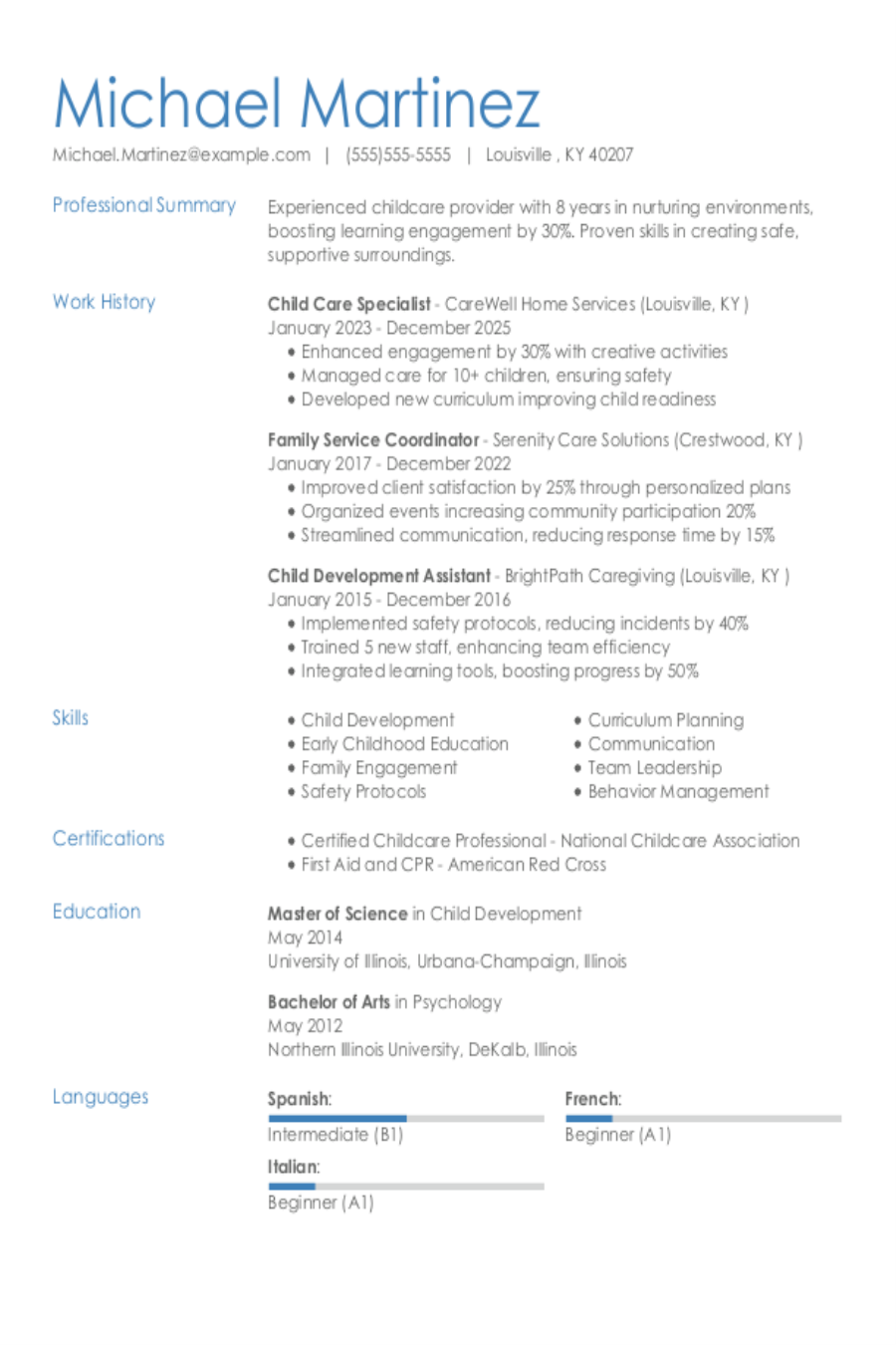 Interview-Winning Child Care Resumes Examples and Tips Interview-Winning Child Care Resumes Examples and Tips