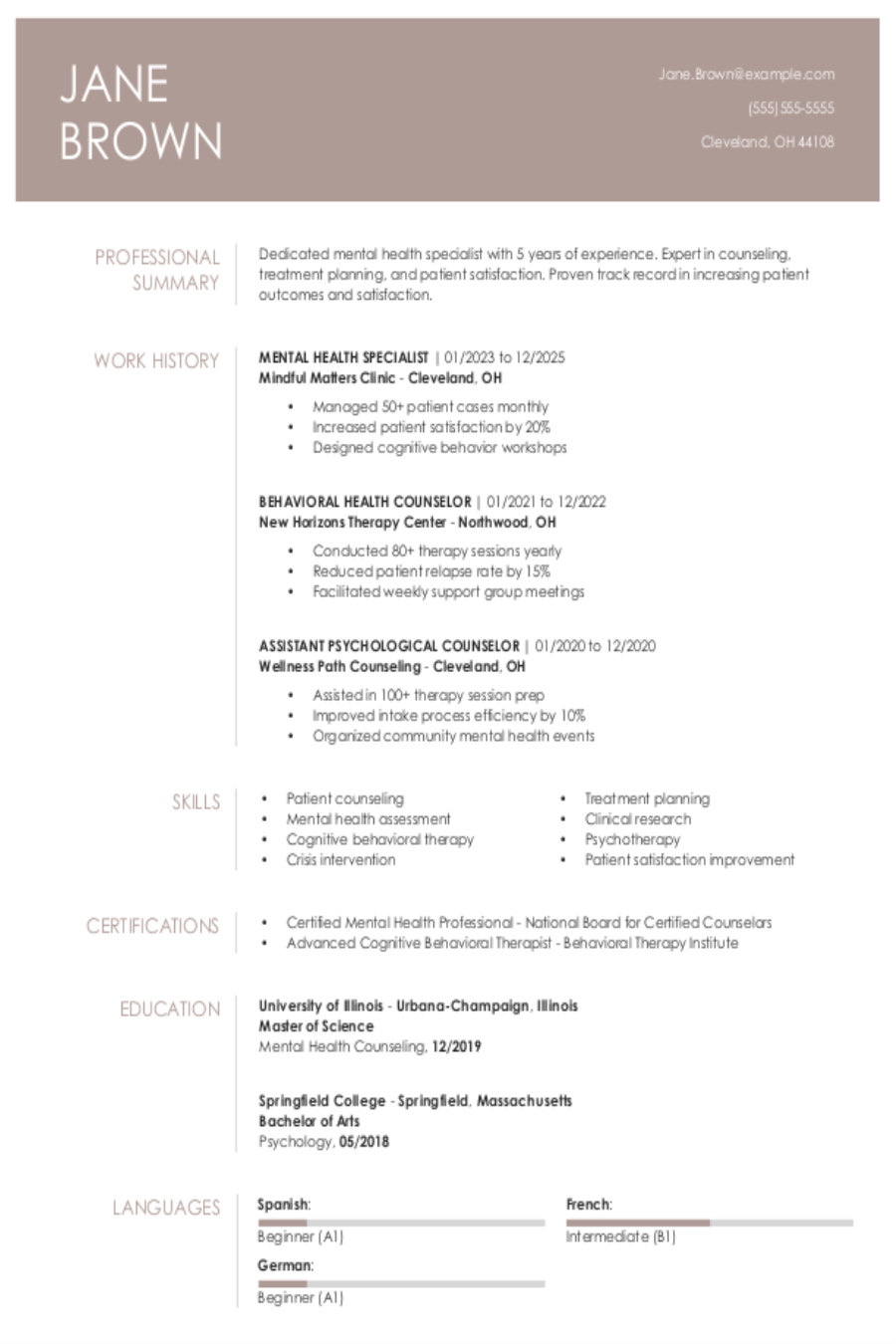 Mental Health Resume: Examples & Templates Mental Health Resume: Examples & Templates
