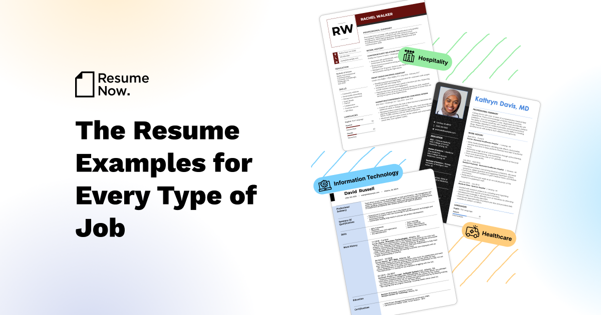 350+ Resume Examples for Every Type of Job