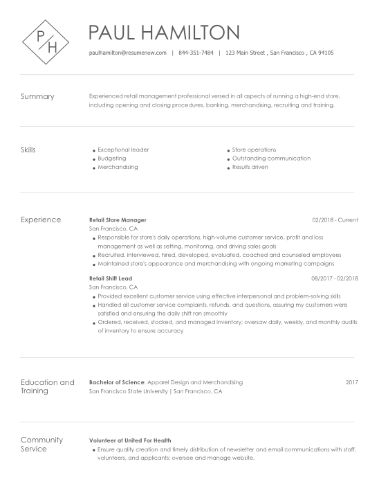 Resume Document Template from www.resume-now.com