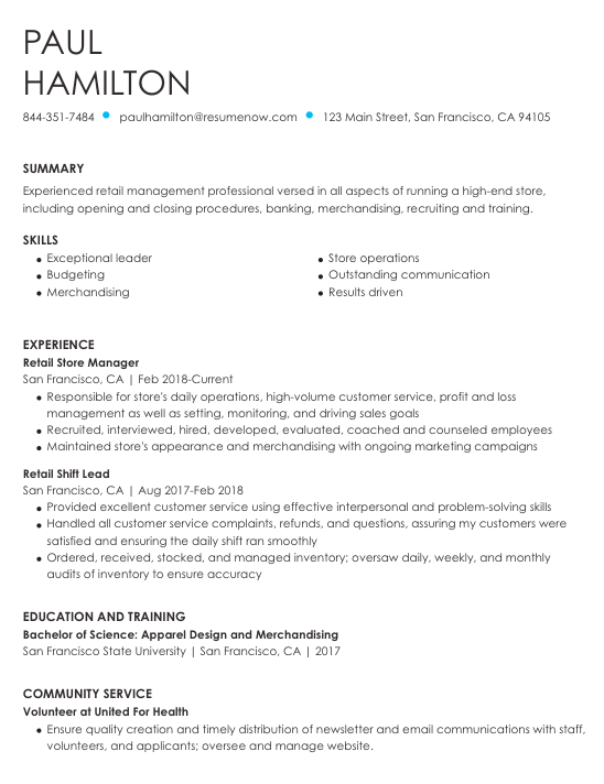 Resume Examples For Every Job Title Industry Resume Now