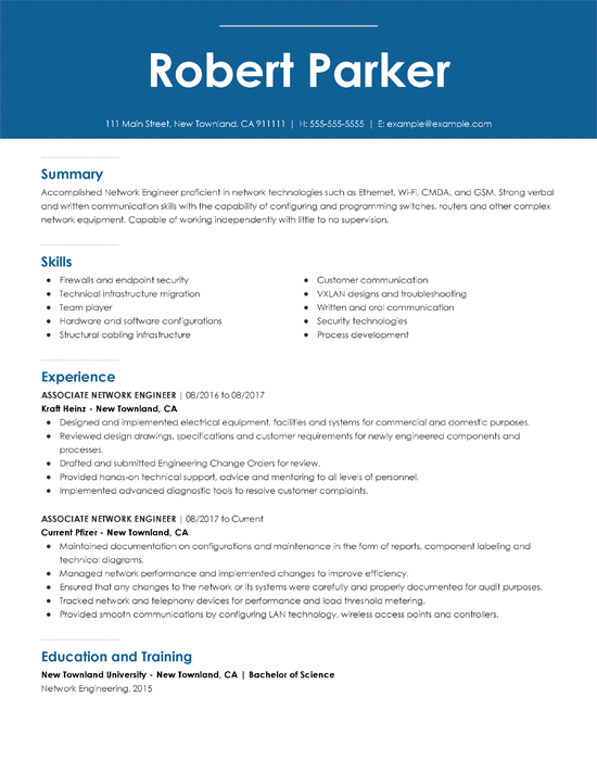 resume samples for every
