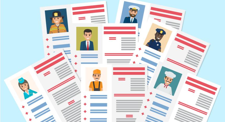 various resume builder profile illustrations