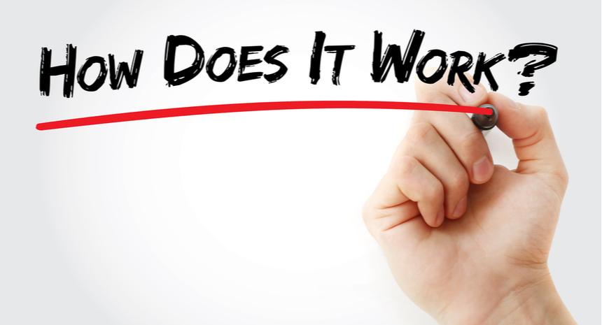 hand holding marker underlining 'how does it work' in text
