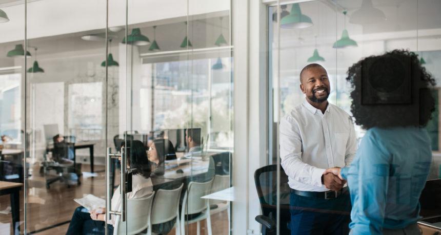 Candidate employer handshake
