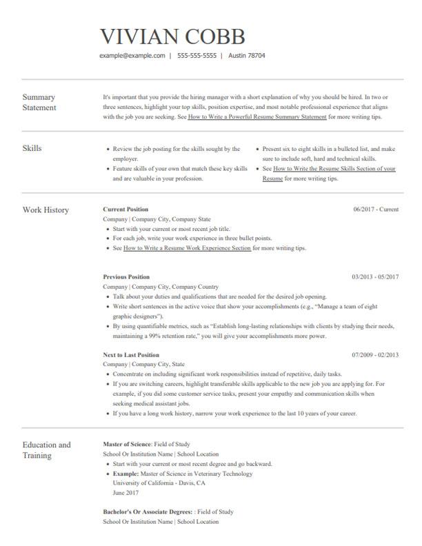 Resume Templates For 22 Download For Free Resume Now