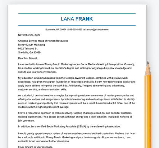 Free Professional Cover Letter Examples For 22 For All Jobs